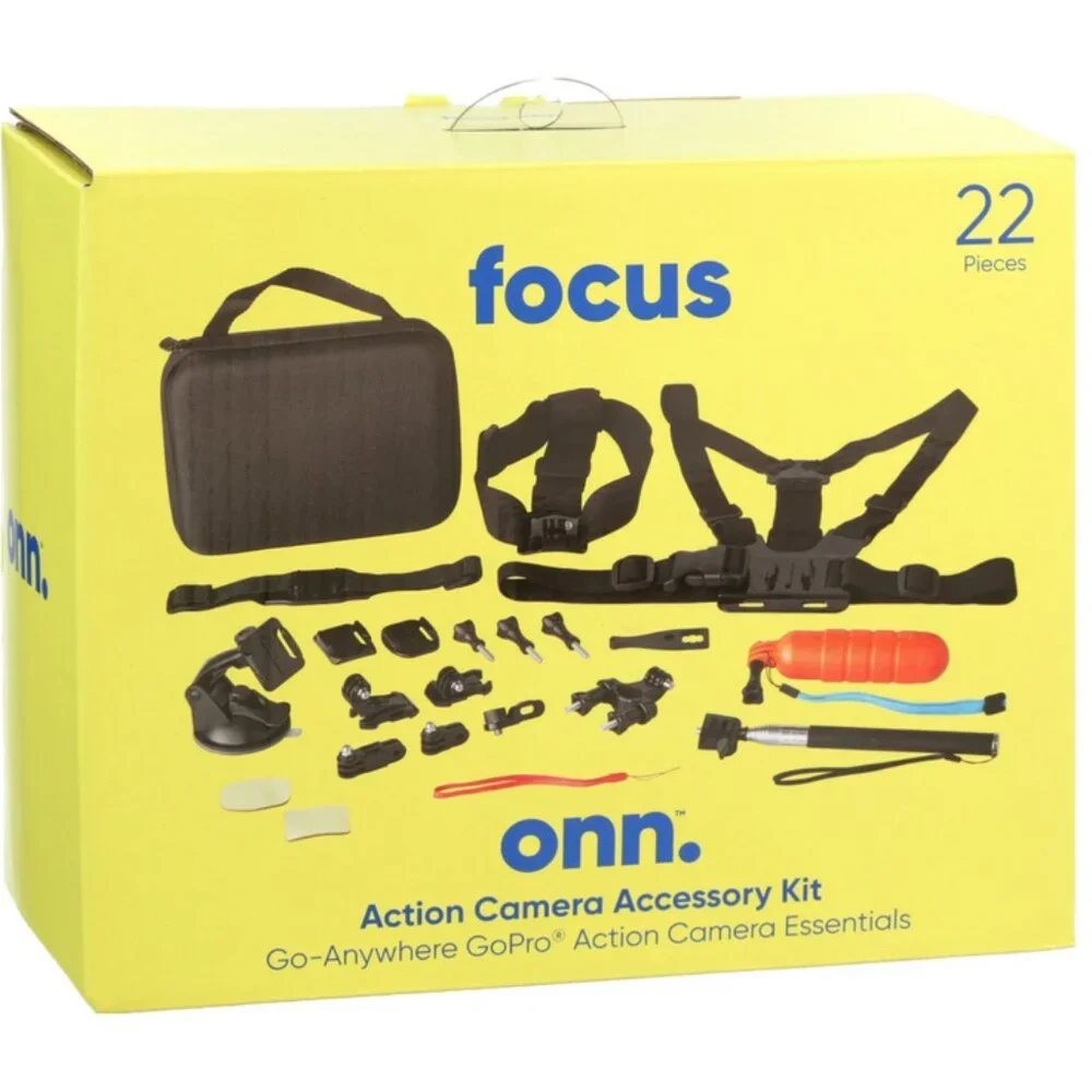 onn Action Camera Accessory Kit 22 Pieces NEW FACTORY SEALED